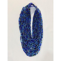 Pearl Necklace - blue