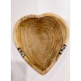 Olive wood bowl heart