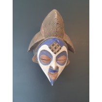 Masque Punu bleu - 1 coiffe